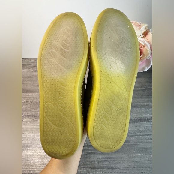 Goodman Modern London Edge Olive Green Leather Suede Snekers Mens 8 - Picture 9 of 12